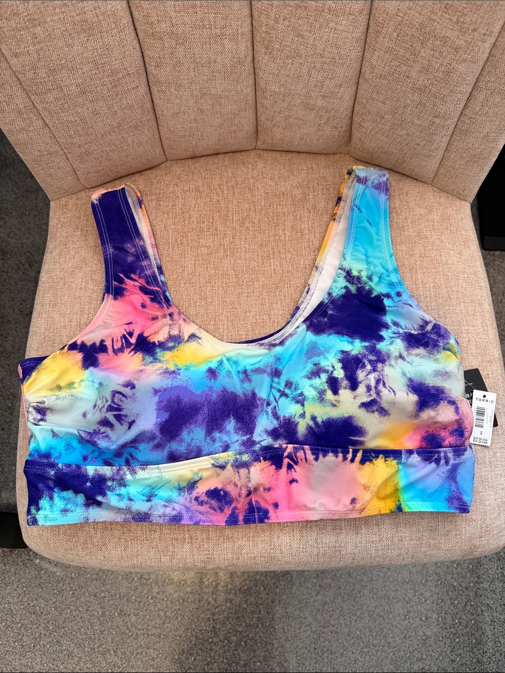 Tie-Dye Multicolor Sports Bra